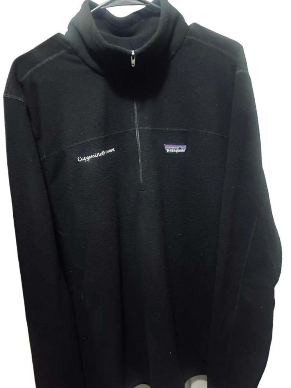 Patagonia Microdini 1/4 Zip Fleece Pullover Size XL Black